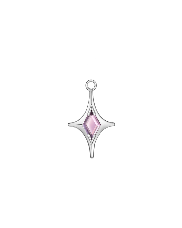 MAR 耳环吊坠 - 粉红紫水晶