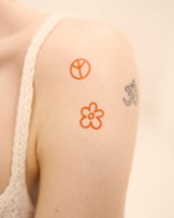 Temporary Tattoo Set On The Way To Woodstock