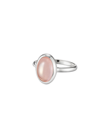 OMEGA ring with rose quartz