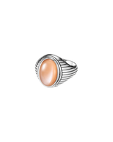 HORUS ring with peach moonstone