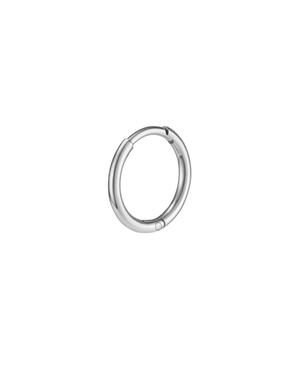 Basic (L) Hoop Earring (14k White Gold)