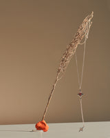 MAR Lariat Necklace - Red Garnet